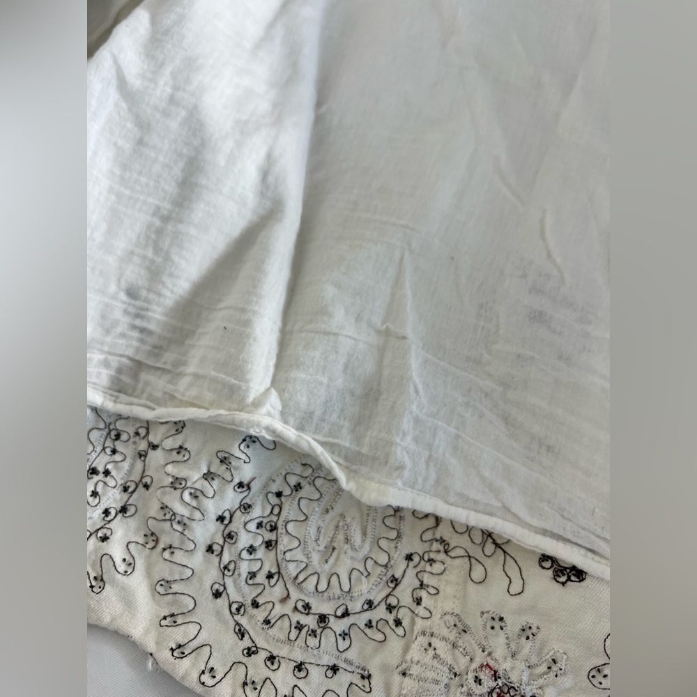 Women's Ivory Laura Ashley Medium Jacket Embroidered Studded Detail Western - Picture 7 of 12